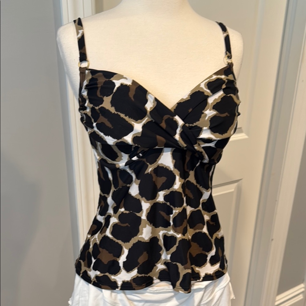 Leopard Print Women's Bikini Top